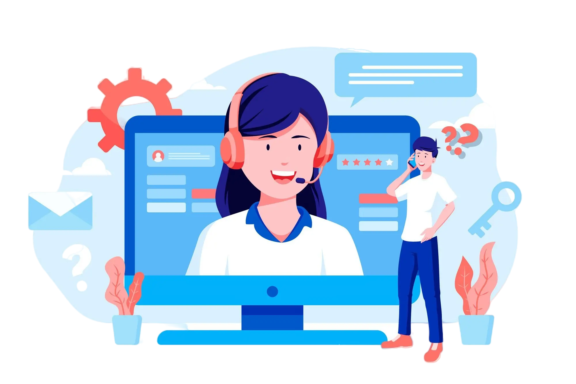 Customer support team using Digitalnexk communication tools